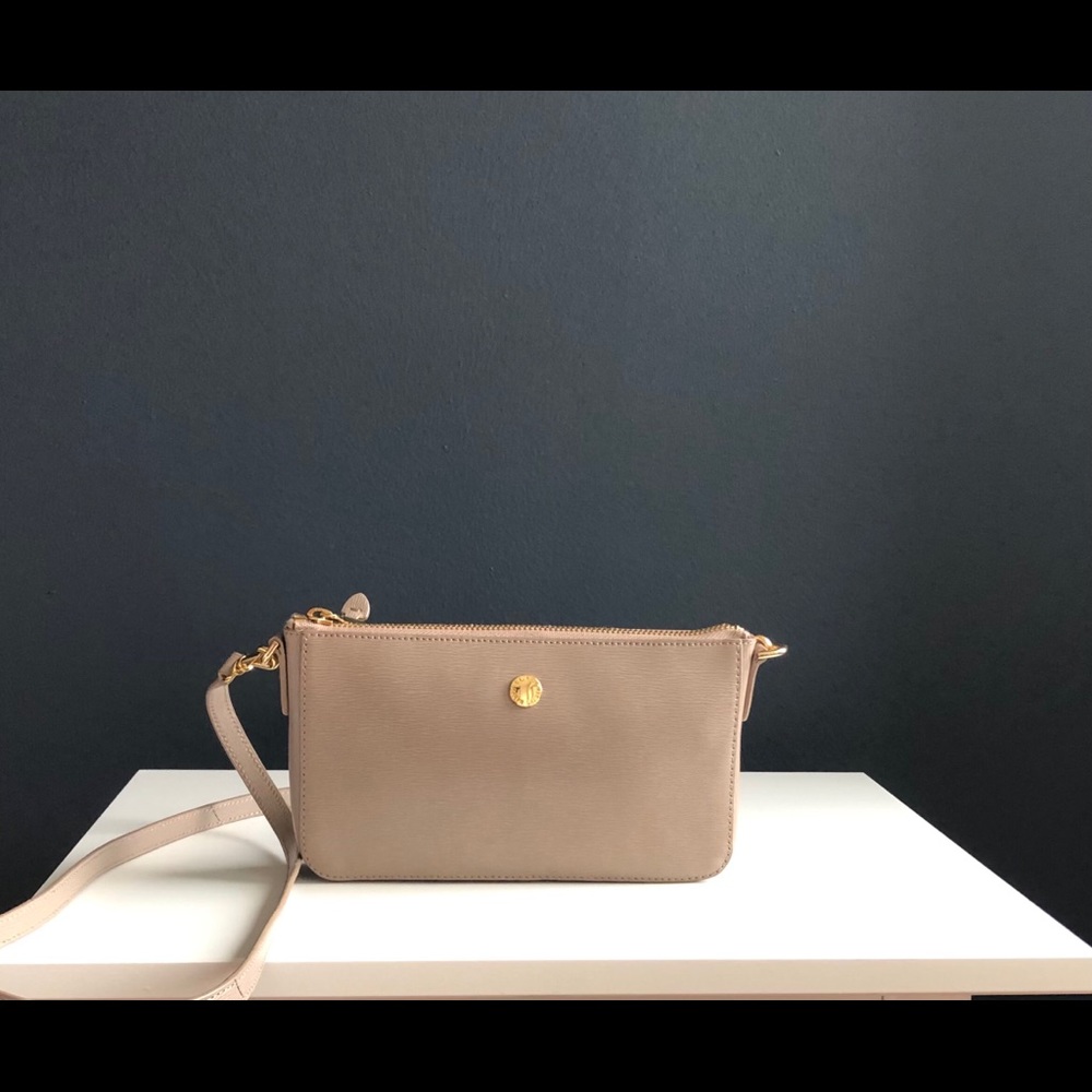 Lauren Ralph Lauren small crossbody  purse taupe